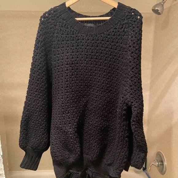 Simone Rocha Oversized Chunky Wool Knit Black Swea - Picture 5 of 7